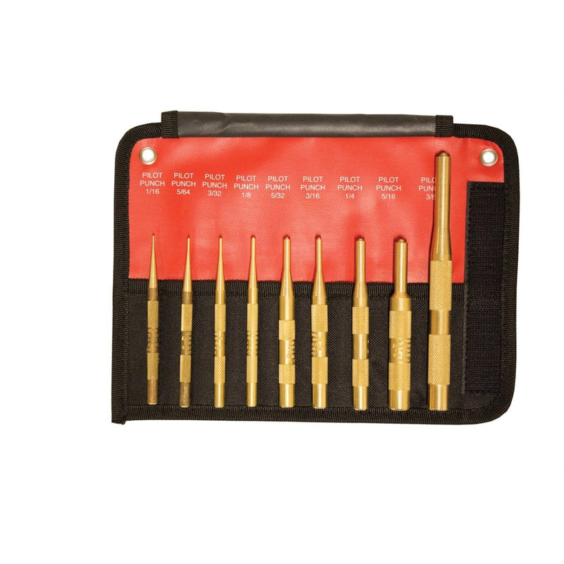 Mayhew 61367 9-Pc Brass Pilot Punch - Pelican Power Tool