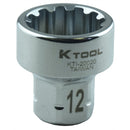 K Tool International KTI20662 Spline Soc 1/4" Dr 12Mm - Pelican Power Tool