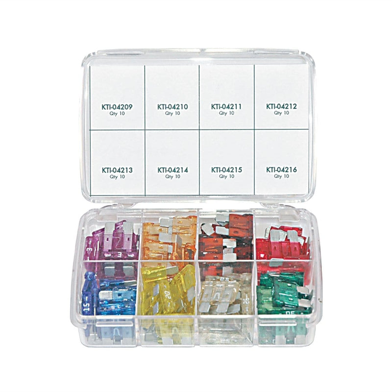 K Tool International KTI-00021 80Pc Ato Plug-In Fuse Assortment Kit - Pelican Power Tool