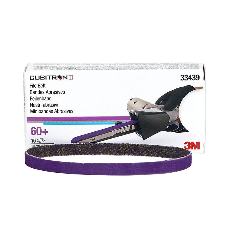 3M 33439 Cubitron Ii File Belt 60+ 10Mmx330Mm (3/8"X13") 10 Belts/Cart 5 Cart/Case - Pelican Power Tool