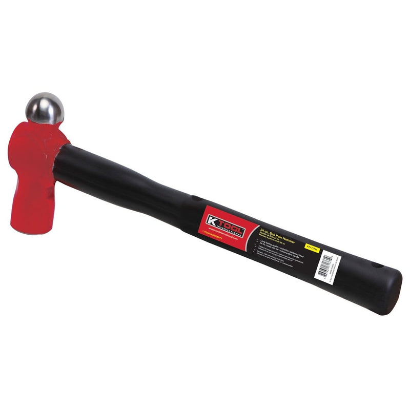 K Tool International BPID/23/14 24 Oz. X 14 In. Long Ball Pein Hammer - Pelican Power Tool