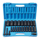 Grey Pneumatic 1324D 24-Piece 1/2" Drive 6 Point Deep Fractional Impact Socket Set - Pelican Power Tool