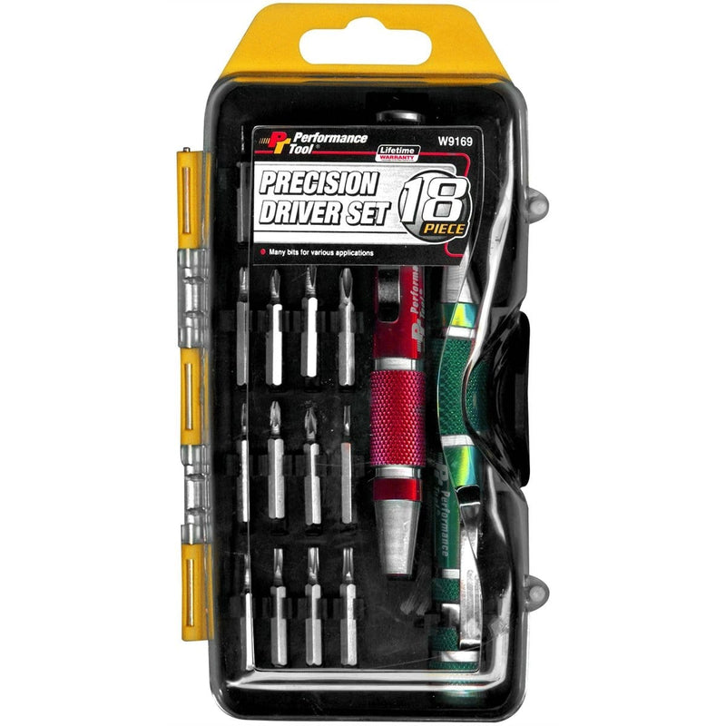 Wilmar Corp. / Performance Tool W9169 18-Piece Precision Screwdriver Set - Pelican Power Tool