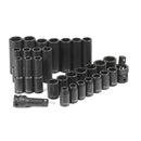 Grey Pneumatic 1430MRD 1/2" Drive 30-Piece Standard/Deep Metric Set - Pelican Power Tool