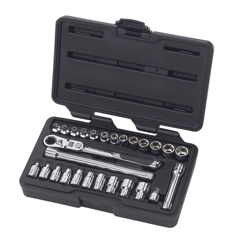 GearWrench EHT891427 Pass Thru 27Pc 1/4" Socket Set - Pelican Power Tool