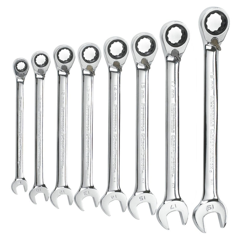 GearWrench 9543 8Pc Rev Comb Ratch Mm - Pelican Power Tool