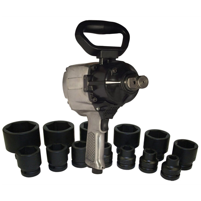 K Tool International KTI-81795 Air Imp Wre 1" Dr With 13Pc Sae Soc Set - Pelican Power Tool