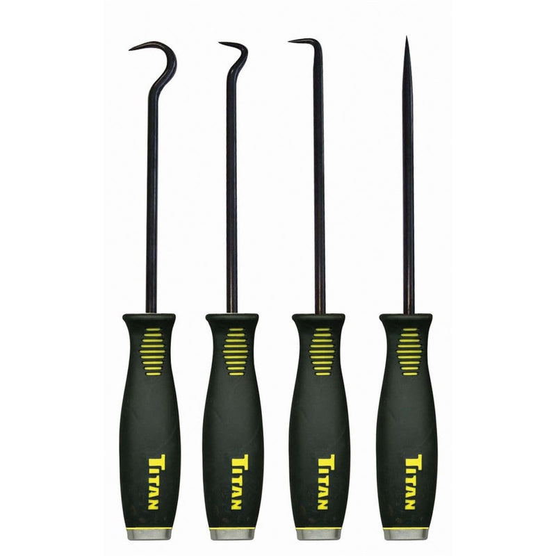 Titan 17224 4Pc Jumbo Bolstered Pick Hook Set - Pelican Power Tool