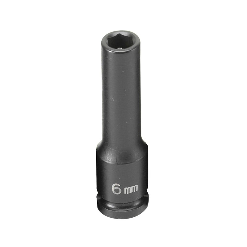 Grey Pneumatic 1/4"DR 6MM DP MAG 1/4" Drive Deep Metric Magnetic Impact Socket - 6mm - Pelican Power Tool