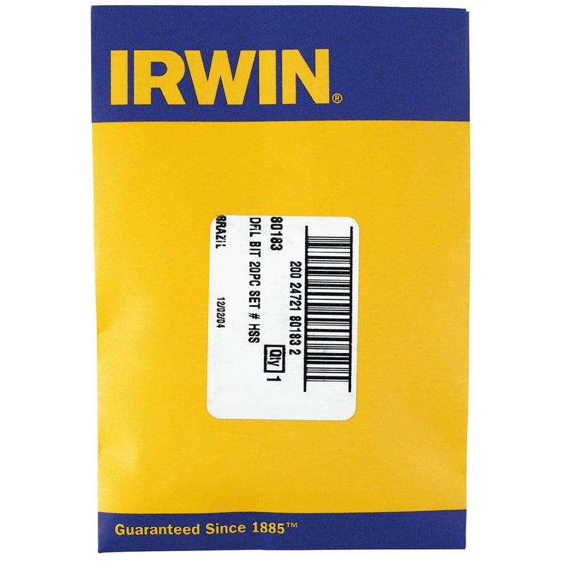 Hanson 80183 20PC WIRE GAUGE NUMBER DRILL BIT SET - Pelican Power Tool