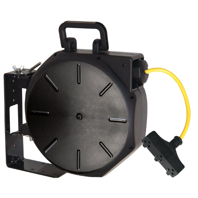 K Tool International KTI-73341 50Ft Cord Reel 14/3 Tri-Tap Yellow Cord - Pelican Power Tool