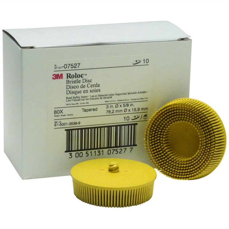 3M 7527 Disc Roloc Bris 80Gr 3" 10/Box Yello - Pelican Power Tool