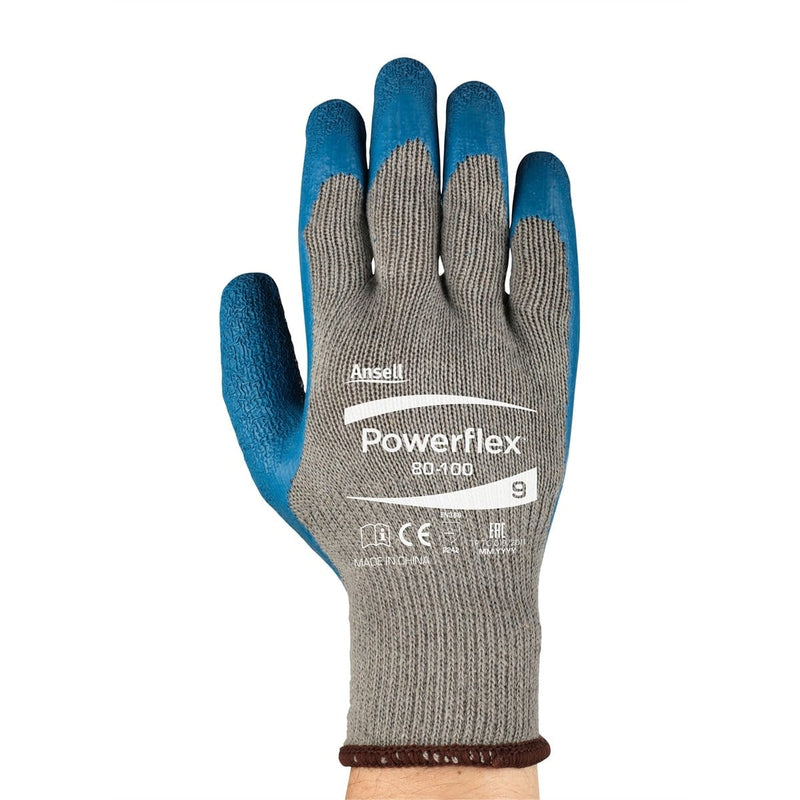 ANSELL 206399 Glove Powerflex 80-100 Hd Ind Sz 6 12/Box - Pelican Power Tool