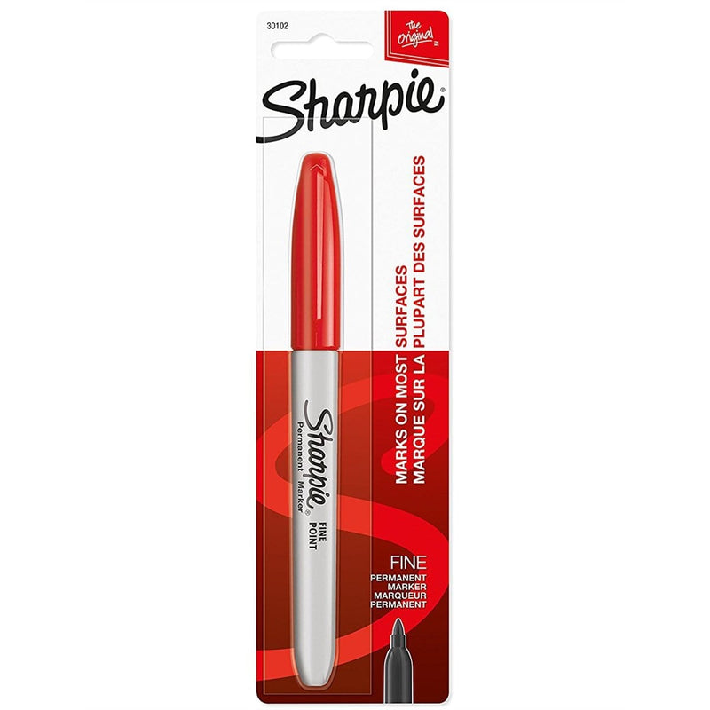 Sharpie 30102PP Sharpie Fine Red Carded - Pelican Power Tool