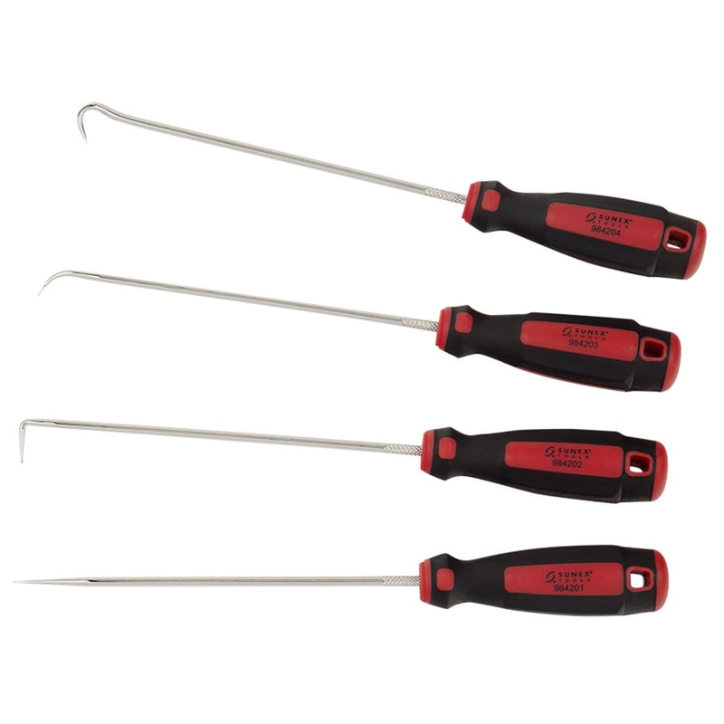 Sunex 9842 4-Piece 9-3/16 In. Hook And Pick Set - Pelican Power Tool