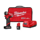 Milwaukee 2552-22 M12 Fuel 1/4" Stubby Imp Wrench Battery Kit - Pelican Power Tool