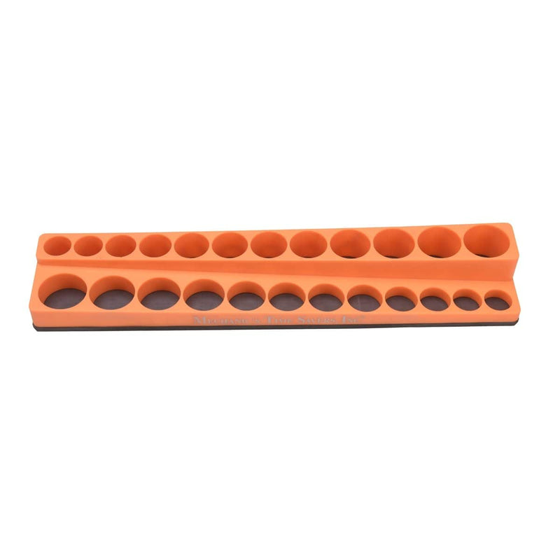 Mechanics Time Saver SD3814 3/8"  Shallow/Deep Mag Socket Holder Solar Orange - Pelican Power Tool