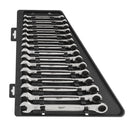 Milwaukee 48-22-9516 15-Pc Ratcheting Combi Wrench Set - Metric Max Bite Open-End Grip - Pelican Power Tool