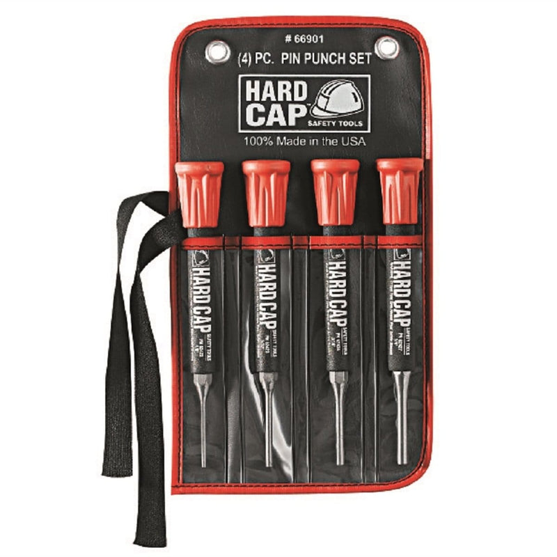 Mayhew 66901 4-Pc Hardcap Pin Punch Set - Pelican Power Tool