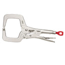 Milwaukee 48-22-3531 11" Torque Lock Locking C-Clamp Regular Forged Alloy Steel Jaws - Pelican Power Tool