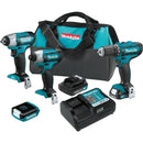 Makita CT410 12V Cxt 1.5 Ah Cordless 4-Piece Combo Kit - Pelican Power Tool