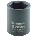 K Tool International KTI-38122 Soc Imp Met 1/2Dr 22Mm - Pelican Power Tool