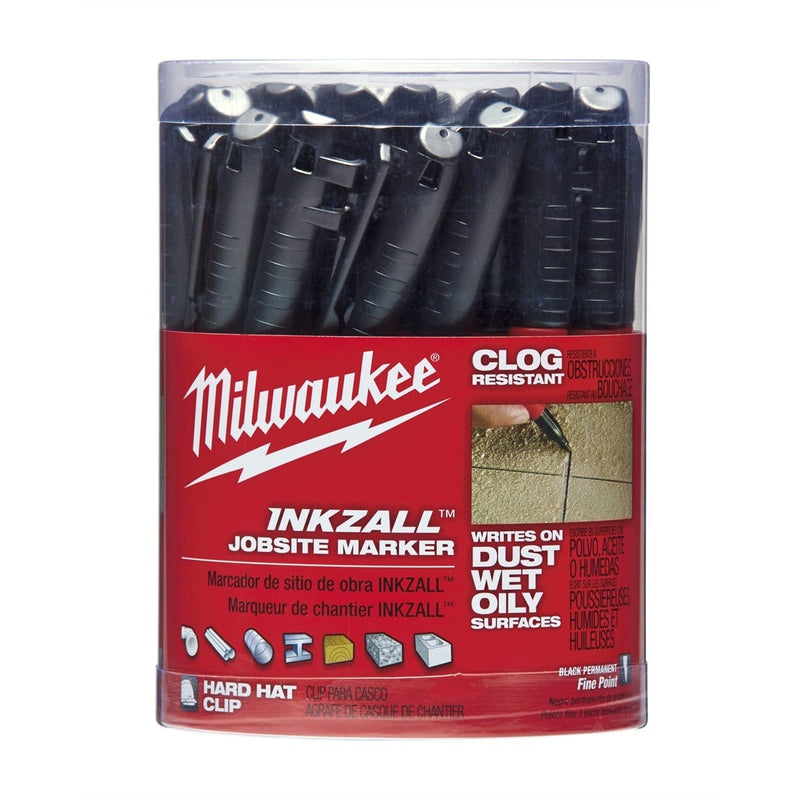 Milwaukee 48-22-3100 Inkzall Jobsite Marker Black 36Pk - Pelican Power Tool