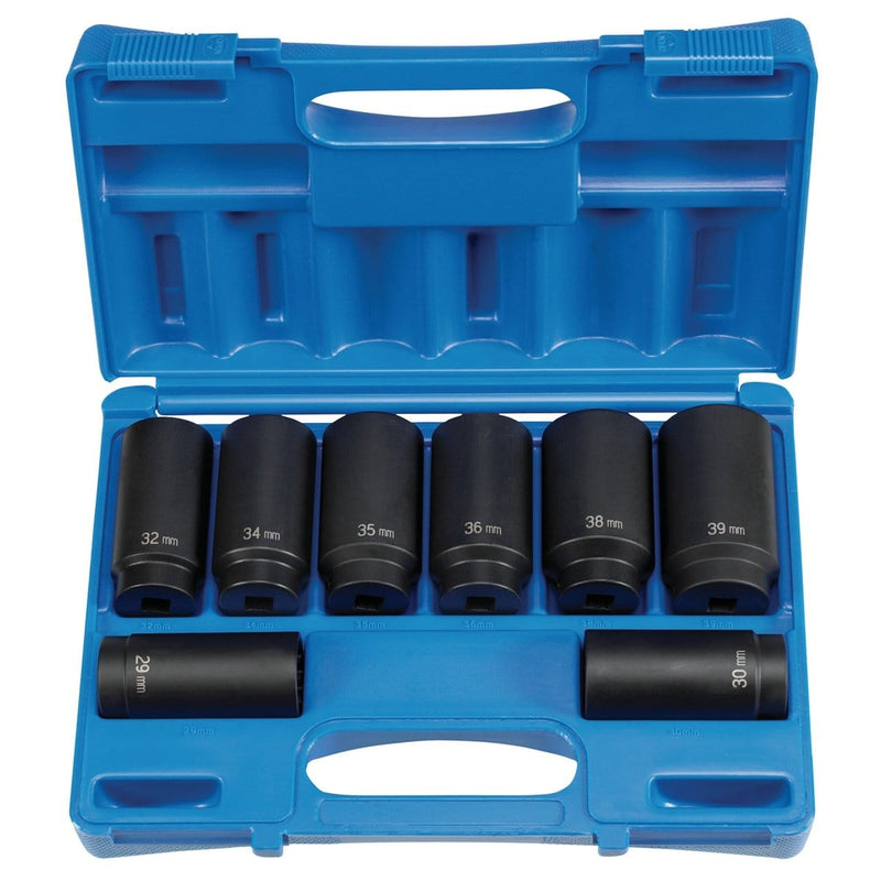 Grey Pneumatic 1708SN 1/2" Drive 8 pc. Spindle/Axle Nut Set - 12 Point - Pelican Power Tool