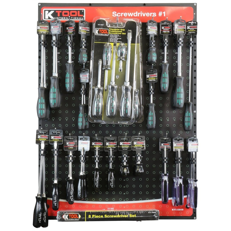 K Tool International KTI-0809 Screwdriver Display Board Merchandiser - Pelican Power Tool