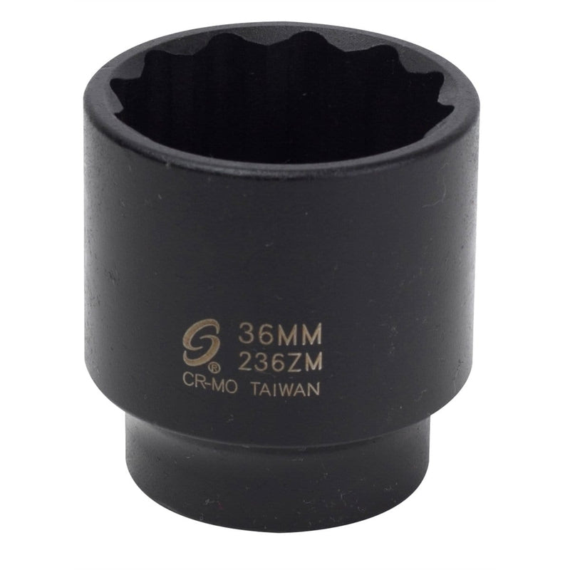 Sunex 236ZM 1/2 In. Drive 12-Point Impact Socket, - Pelican Power Tool