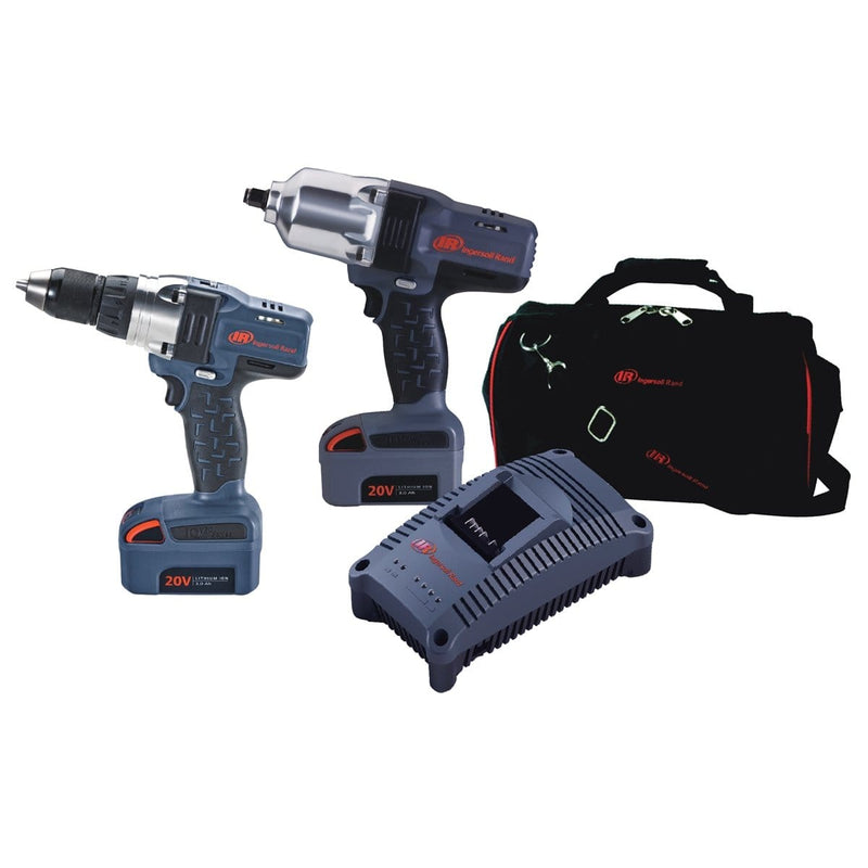 Ingersoll Rand IQV20-204 Iqv20 2-Piece Cordless Combo Kit - Impact/Drill - Pelican Power Tool