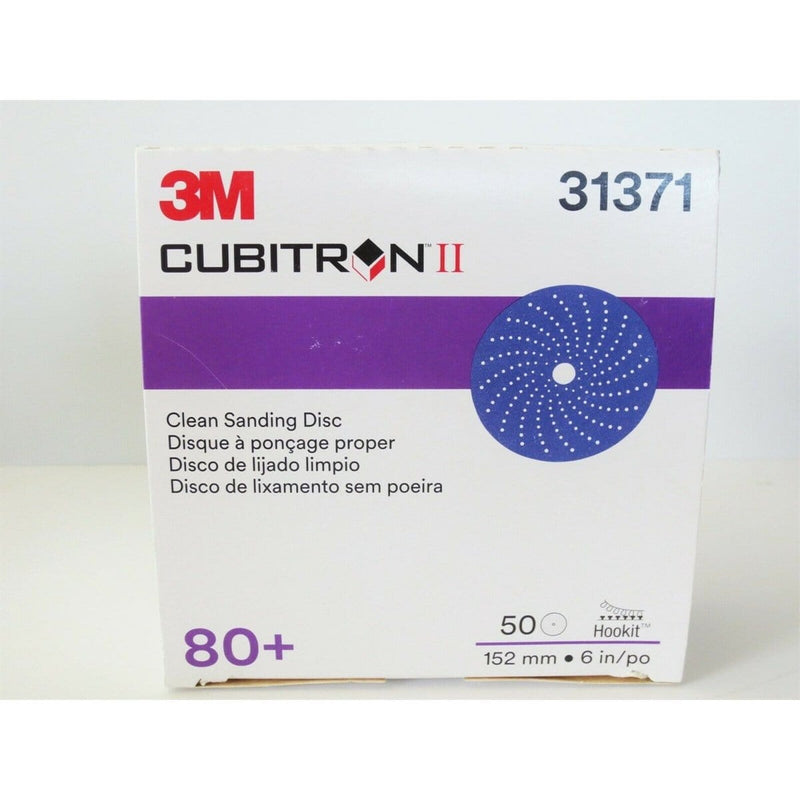 3M 31371 Cubitron Ii Hookit Clean Sanding Disc 6" 80 Grit - Pelican Power Tool