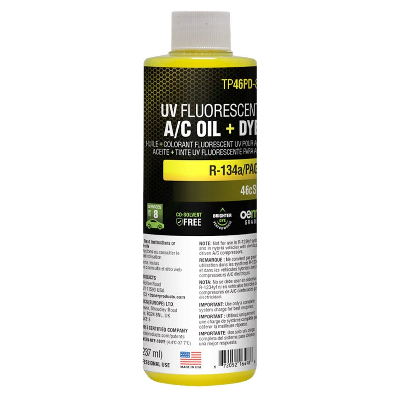 Tracer Products TP46PD-8 8 Oz (237Ml) Bottle Pag 46 A/C Oil With Fluorescen - Pelican Power Tool