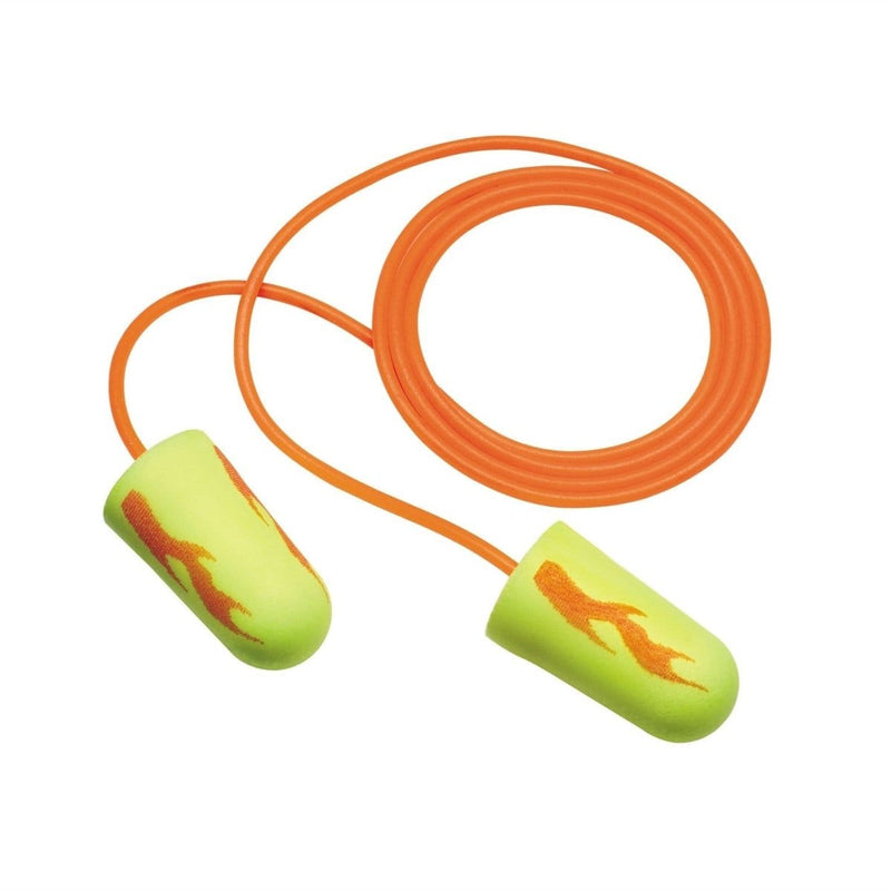 3M 311-1252 3M E-A-Rsoft Corded Earplugs Neon Yellow Blasts - Pelican Power Tool