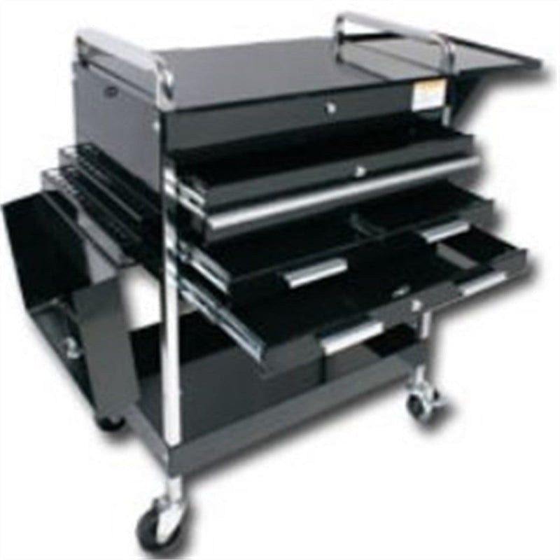 Sunex 8013ABKDELUXE Deluxe Service Cart W/ Locking Top, 4 - Pelican Power Tool