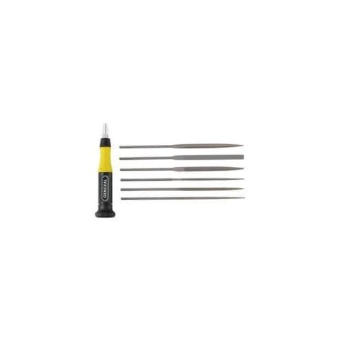 GENERAL TOOLS & INSTRUMENTS 707476 6Pc Swiss Patt Needle File Set - Pelican Power Tool