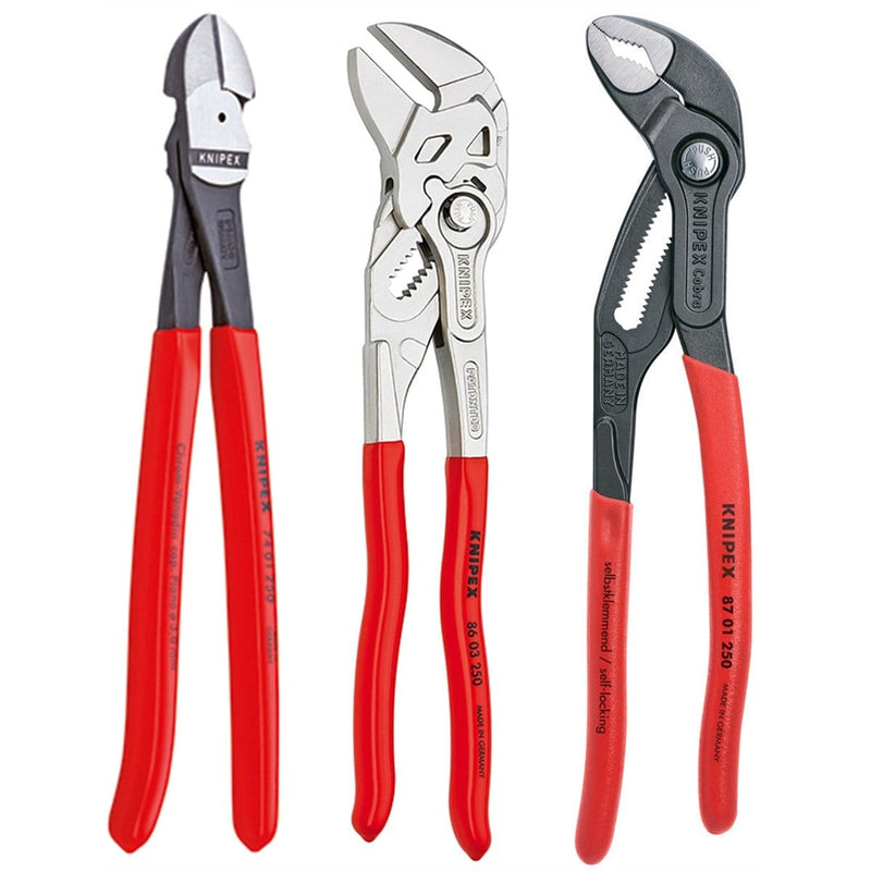 Knipex 9K 00 80 117 US 3 Pc 10" Pliers Set - Pelican Power Tool