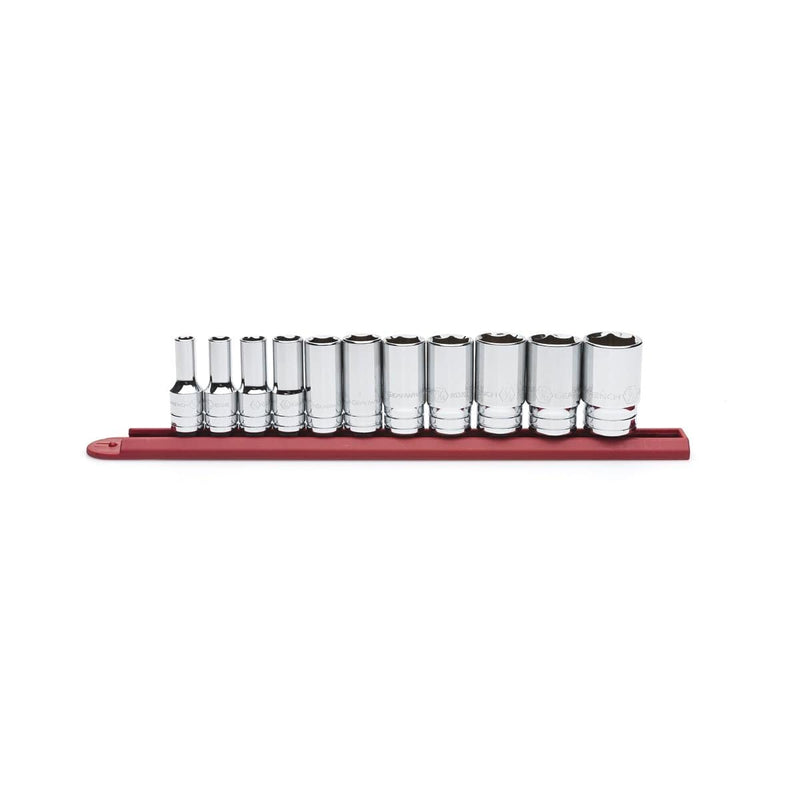 GearWrench 80555S 11 Pc. 3/8" Drive 6Pt. Mid Length Socket Set Sae - Pelican Power Tool