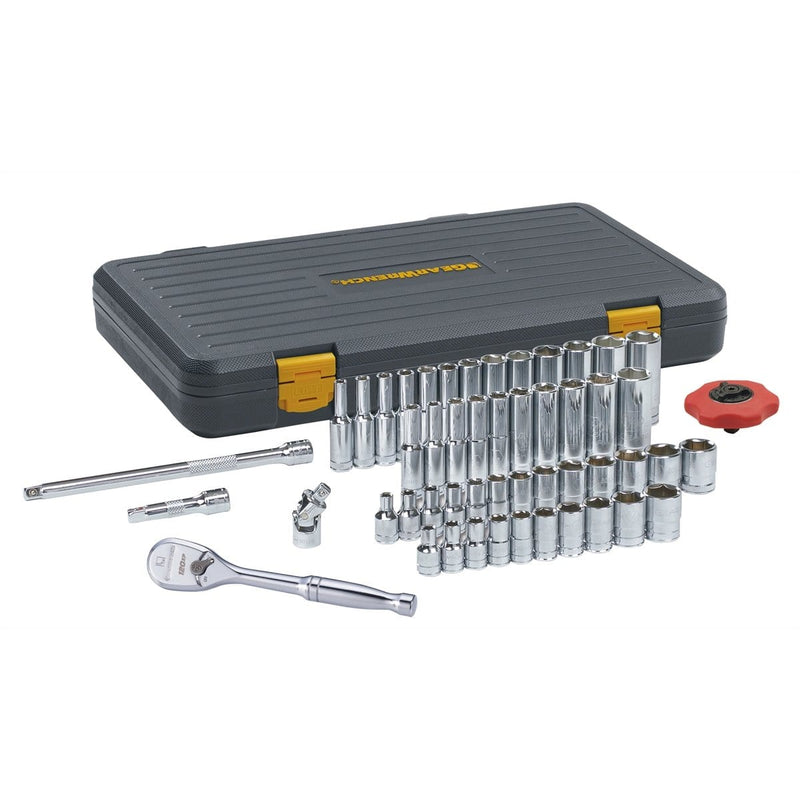 GearWrench 80300P 51-Pc 1/4" Drive Sae/Metric 6 Pt Standard & Deep S - Pelican Power Tool
