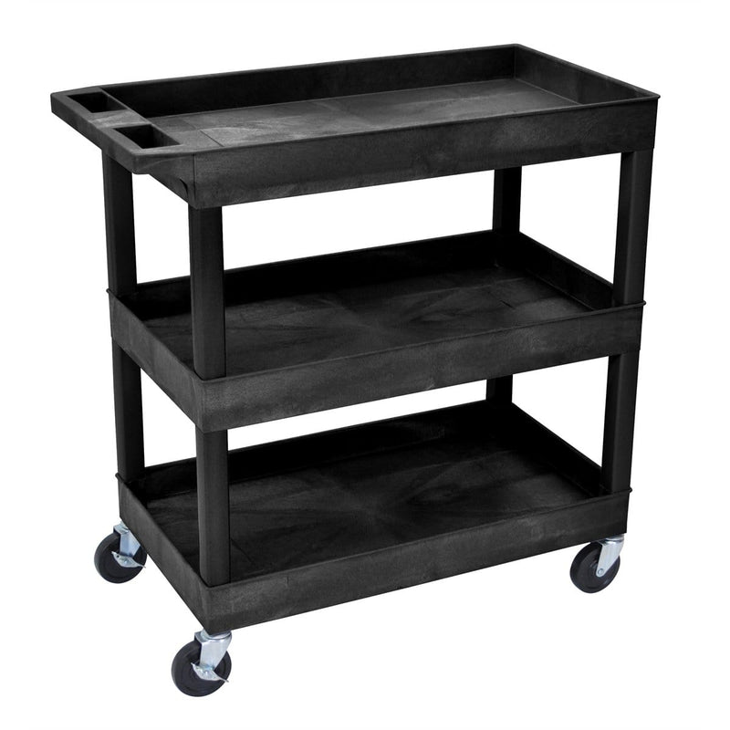 Luxor EC111-B Luxor E-Series 3-Shelf Utility Cart - Pelican Power Tool