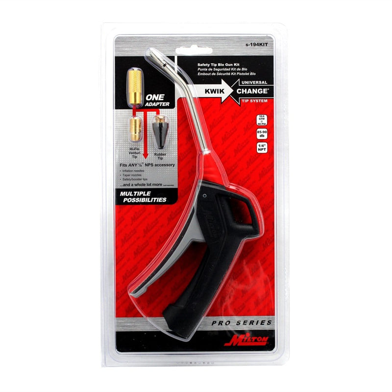 Milton Industries s-194KIT Pro Pistol Blo Gun W/ Vari Flow & 3 Tips - Pelican Power Tool