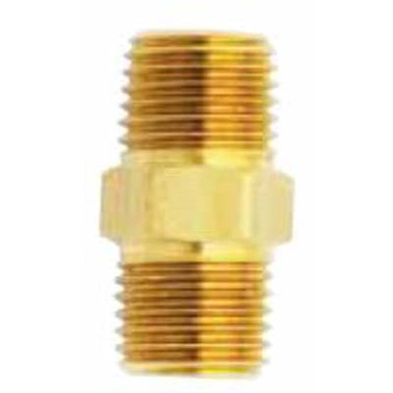 Milton Industries S647 M. Hex Nipple, 3/8" X 3/8" Npt, 2/Cd - Pelican Power Tool