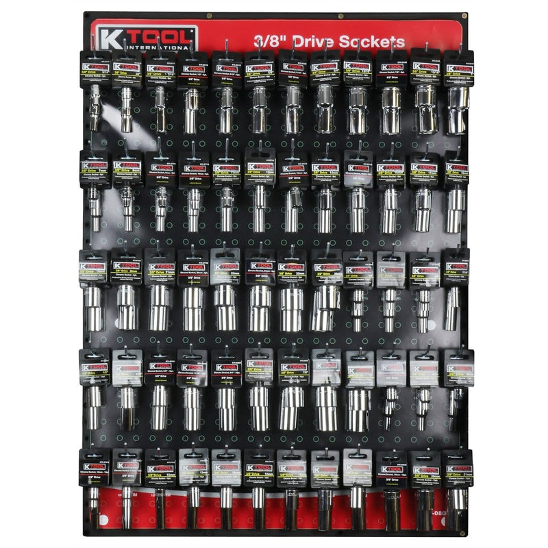 K Tool International KTI-0807 3/8" Dr Socs Display - Pelican Power Tool