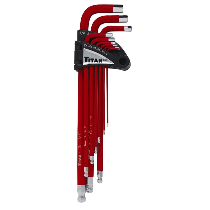 Titan 12713 13Pc Xtra Long Arm Ball End Hex Key Set (Sae) - Pelican Power Tool