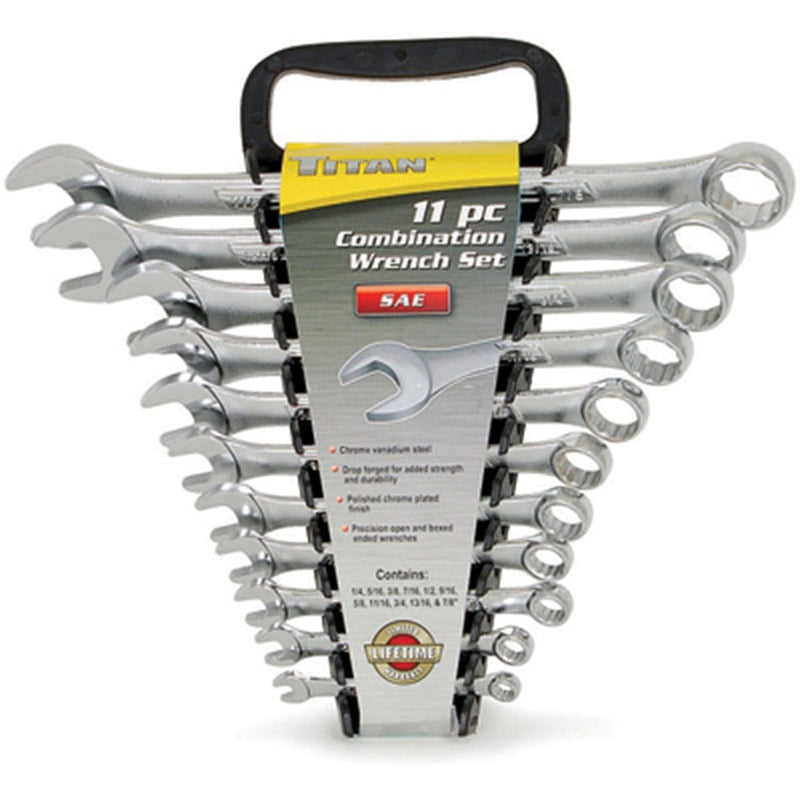 Titan 17327 11Pc Sae Combo Wrench Set - Pelican Power Tool