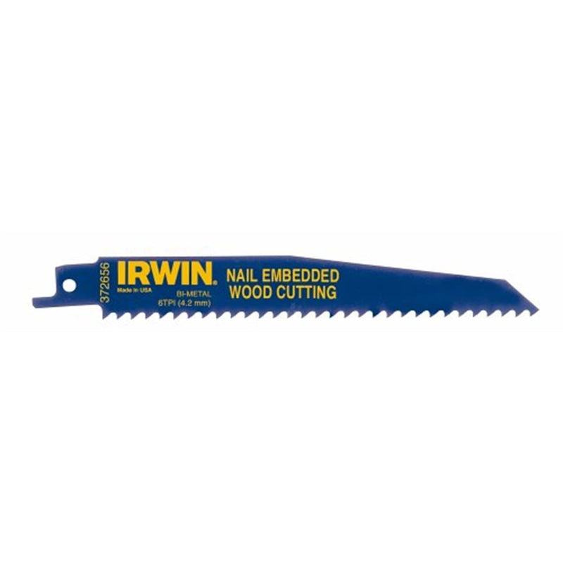 Irwin Industrial 372656P5 Recip Saw Blades 6" 6Tpi 5Pk - Pelican Power Tool