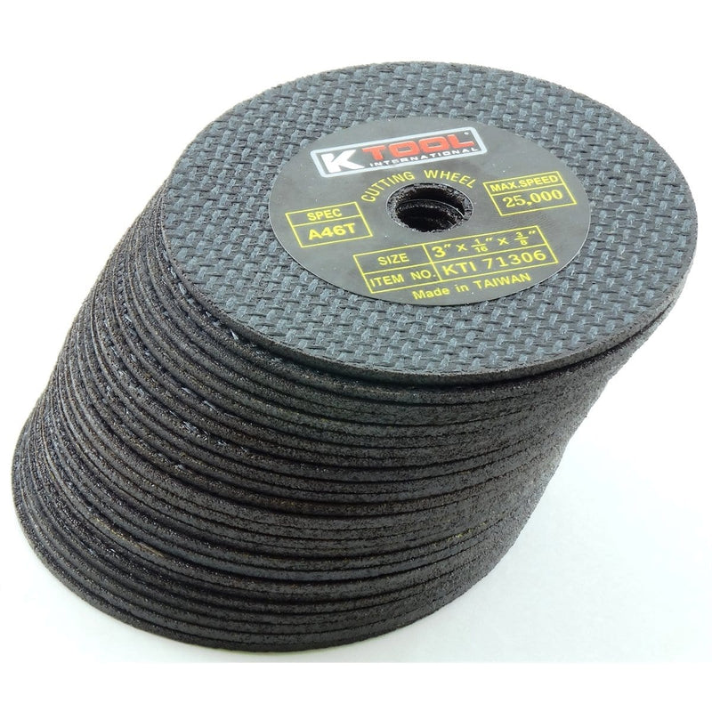 K Tool International KTI-71300 Cut-Off Wheel 3In. X 1/16In. 50/Pk - Pelican Power Tool
