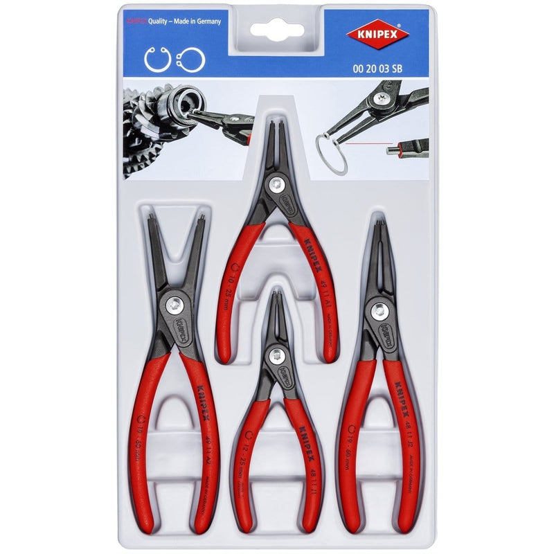 Knipex 002003SB Precision Circlip Plier Set 4Pc. - Pelican Power Tool