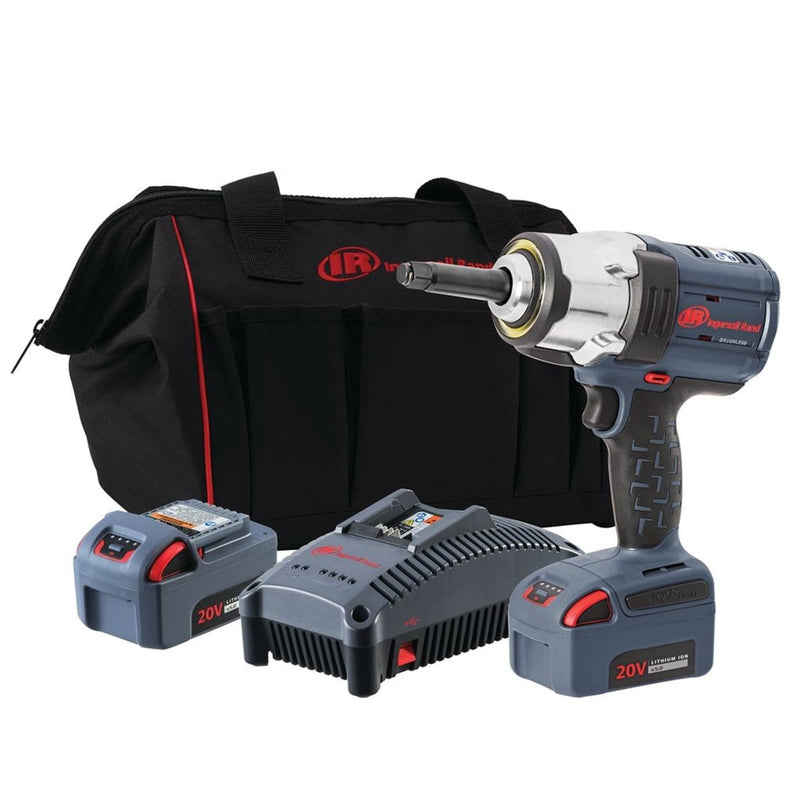 Ingersoll Rand IRTW7252-K22 1/2" Iqv20 High Torque Impact 2" Ext - 2-Bat Kit - Pelican Power Tool