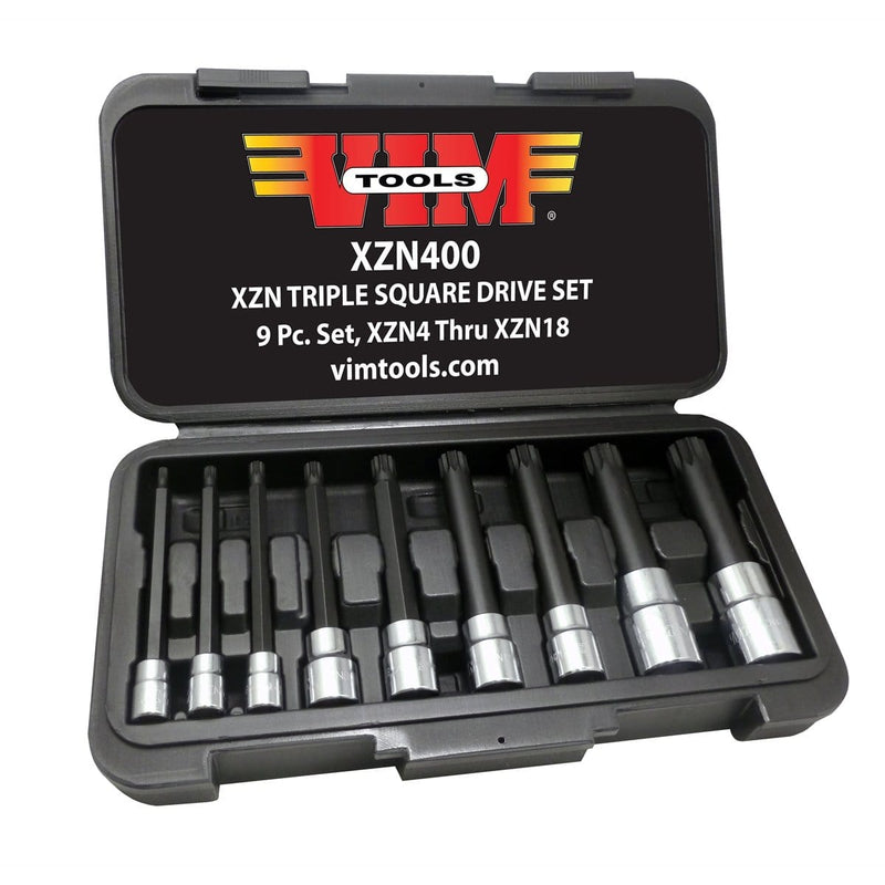 Vim Products XZN400 Xzn Bit Driver Set 9Pc 4-18Mm Triple Square Spline - Pelican Power Tool